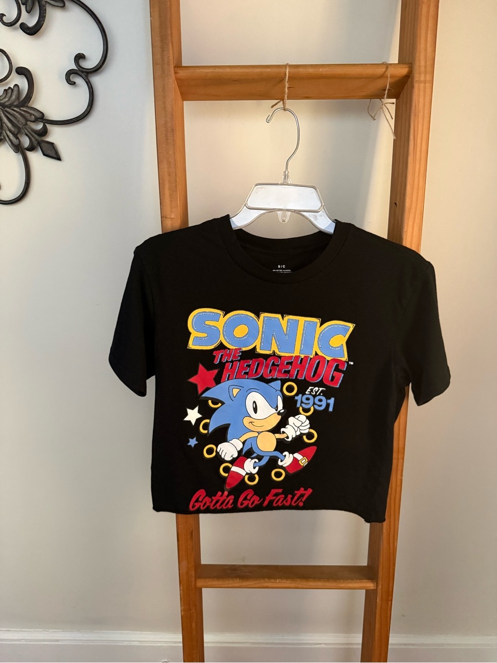 Black Sonic the Hedgehog Graphic Tee